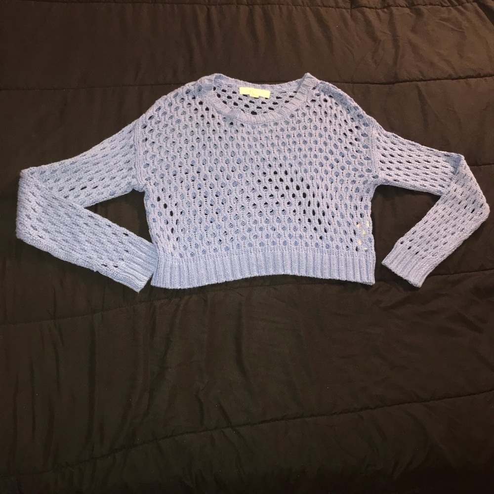 Blue Crop Knit sweater!!